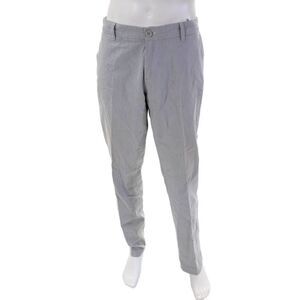 Emile Lafaurie Mens Button Closure Flat Front Straight Leg Pants Striped Size 36